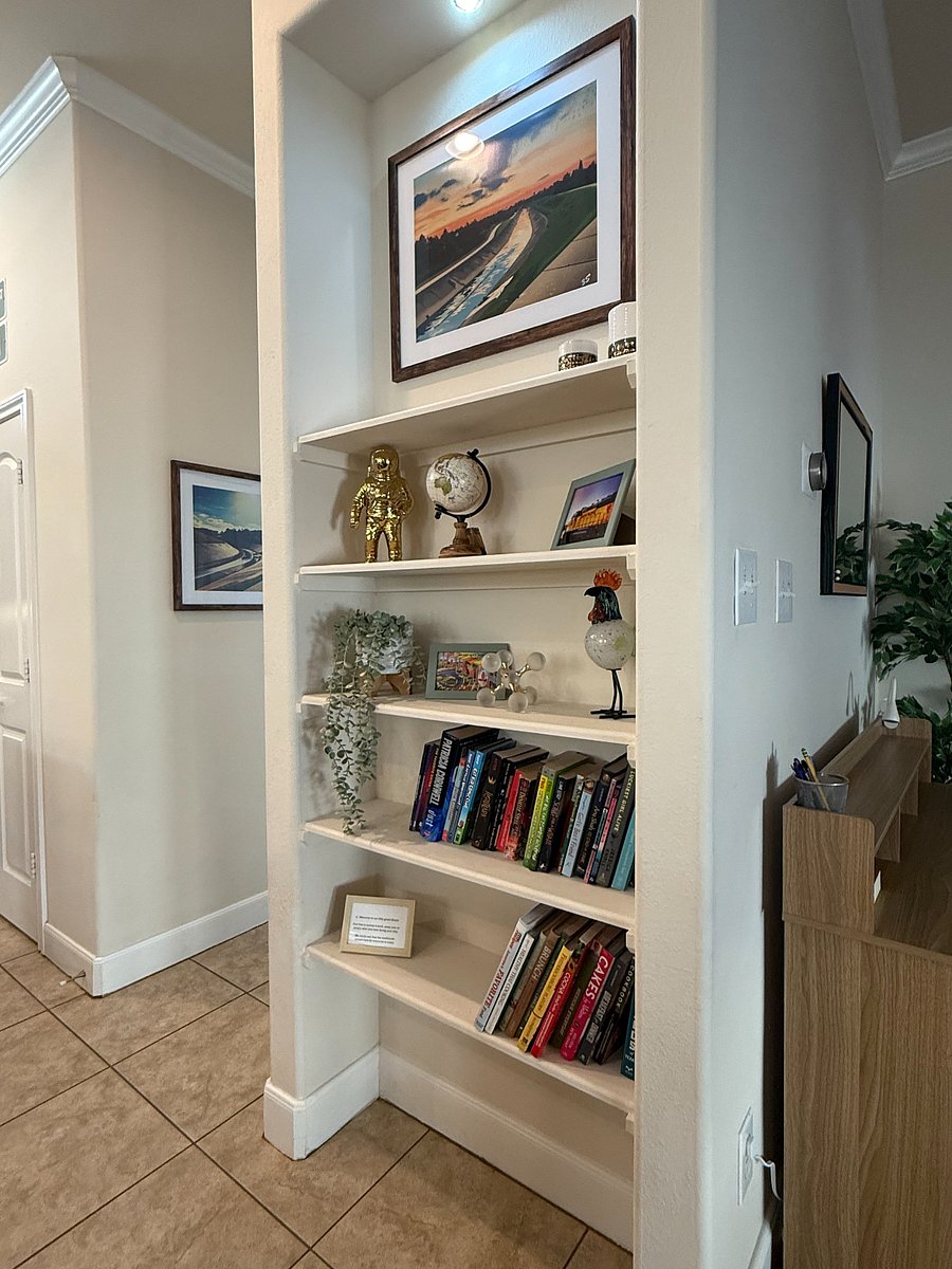 Little Library with books to swap or enjoy while you're here. Also a large selection of cookbooks.
