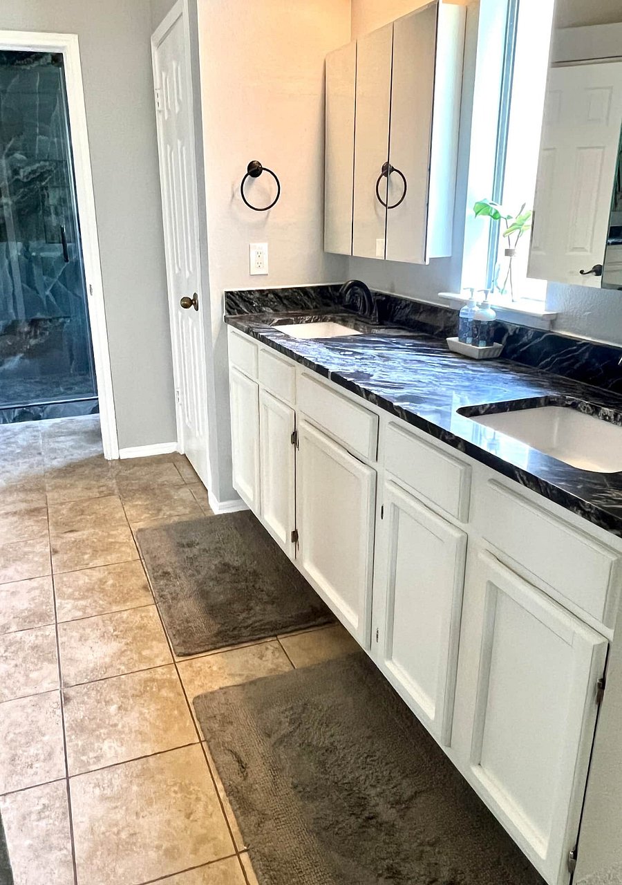 Master Bathroom- Double Sink-Window with Natural Light