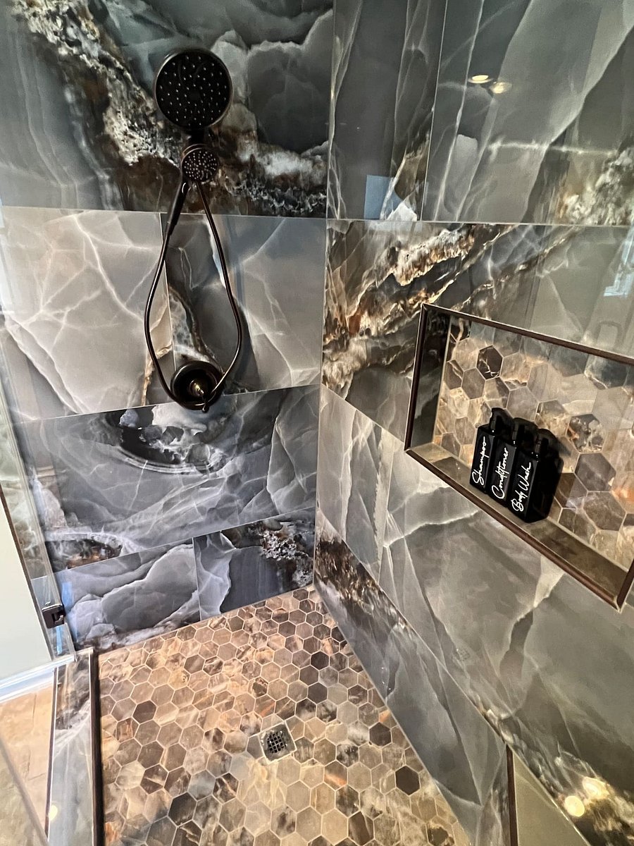 Walk-in shower- Master Bathroom