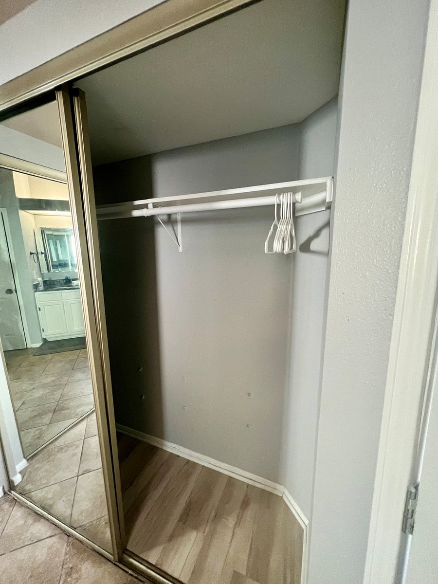 Closet- Master Bathroom- Mirrored Sliding Doors