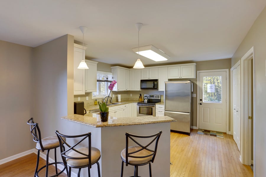 Eat in kitchen. Stainless steel appliances