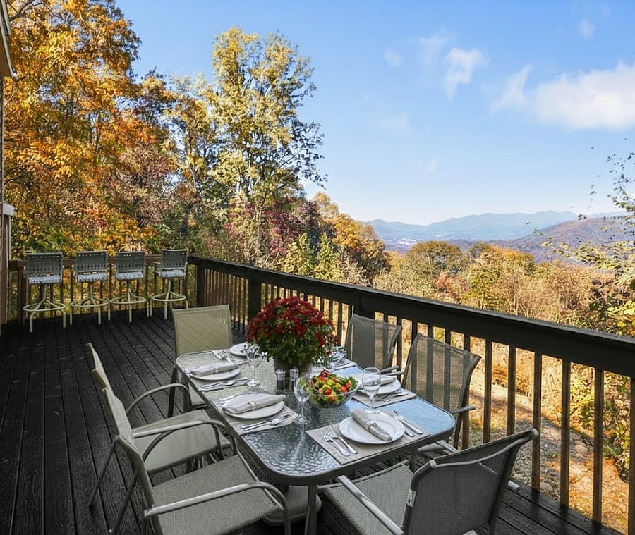 Dine on the deck. 
