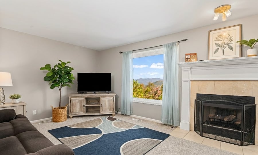 Living room w Mountain View