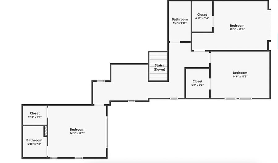 Floor plan - upstairs 