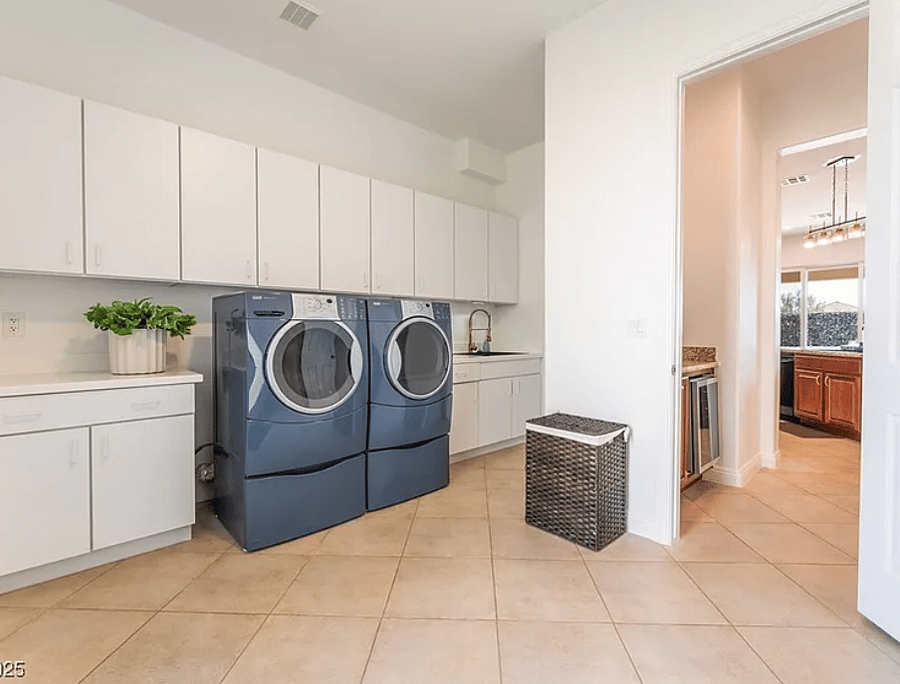 Laundry room - full size washer and dryer. 
