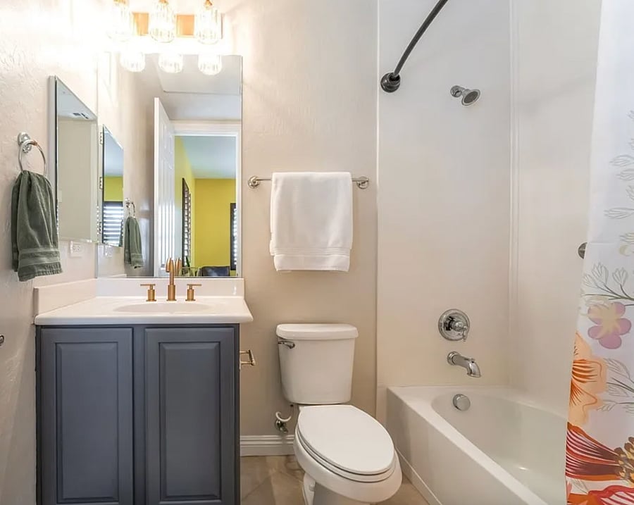 Upstairs bedroom #3 bathroom - private bathroom/shower. 