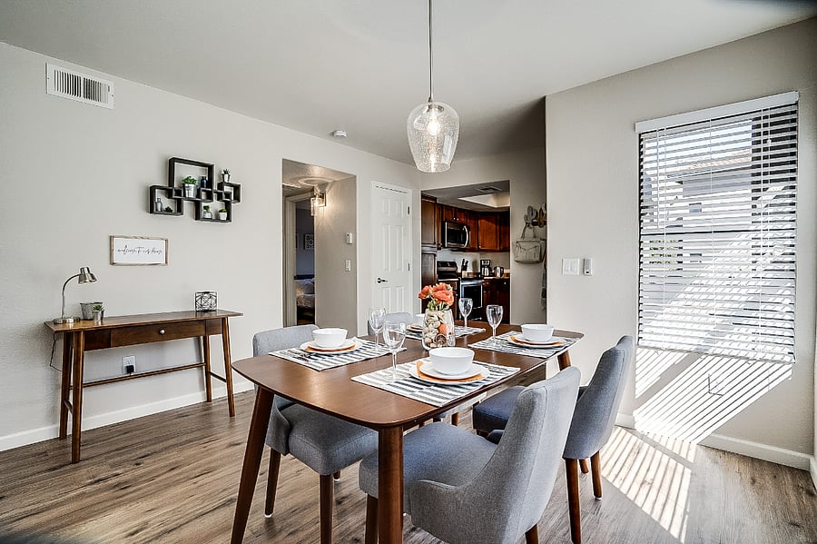 Dining area with writing desk