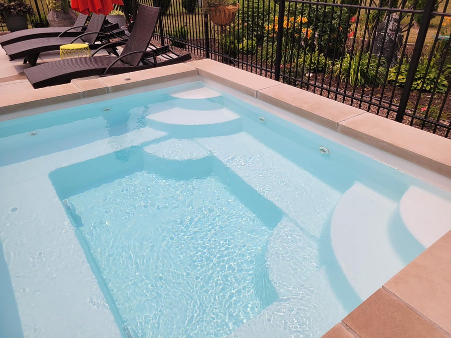 Salt water spa, summer season only.