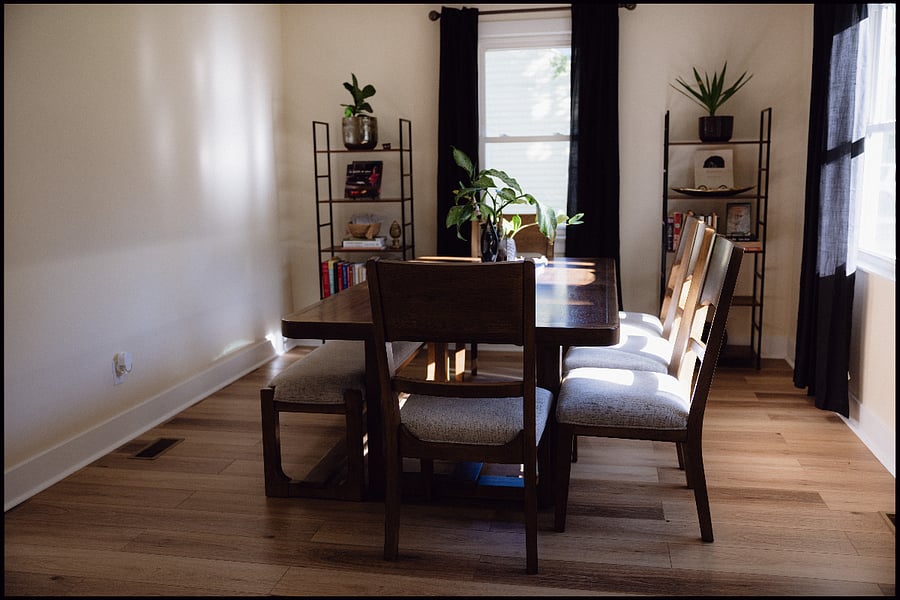 Spacious living room with abundant natural light.
