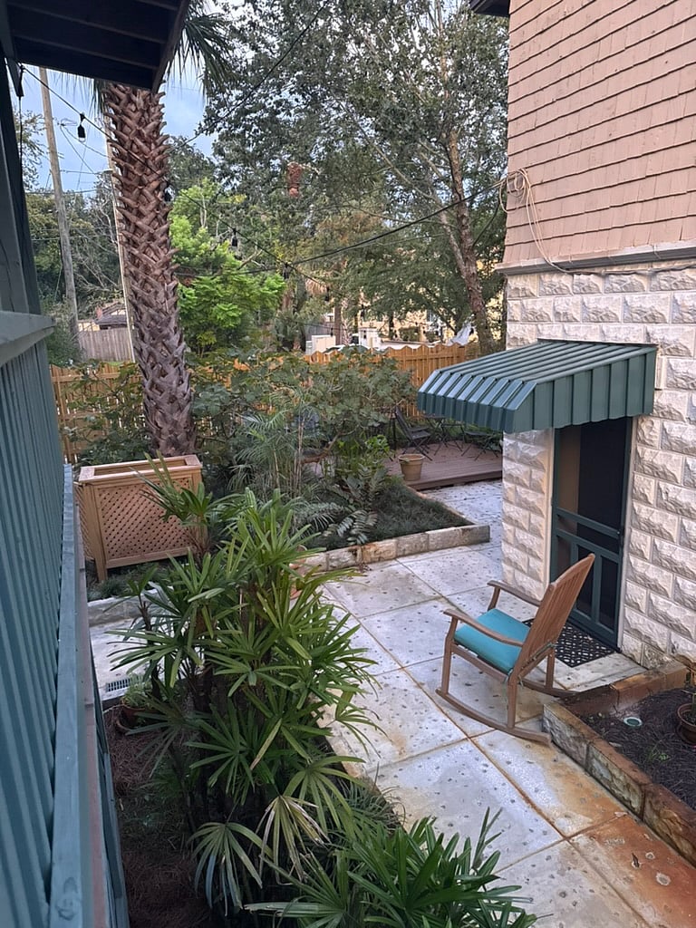 View from kitchen porch deck