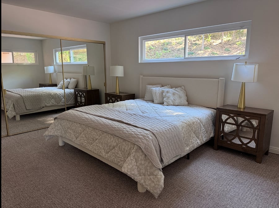 Master bedroom suite. Lots of closet space. Brand new king mattress. 