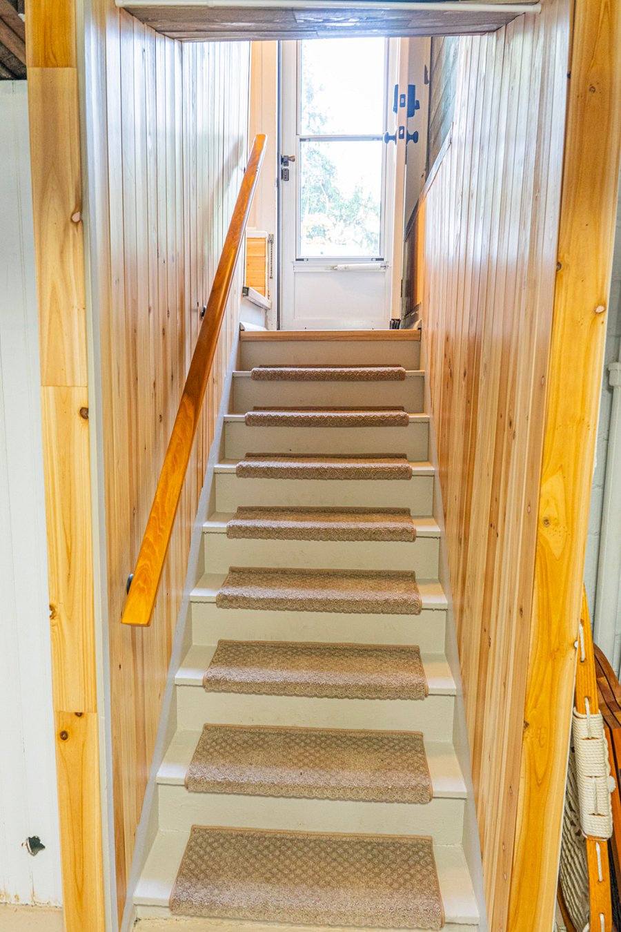 Back porch and stairs to the basement