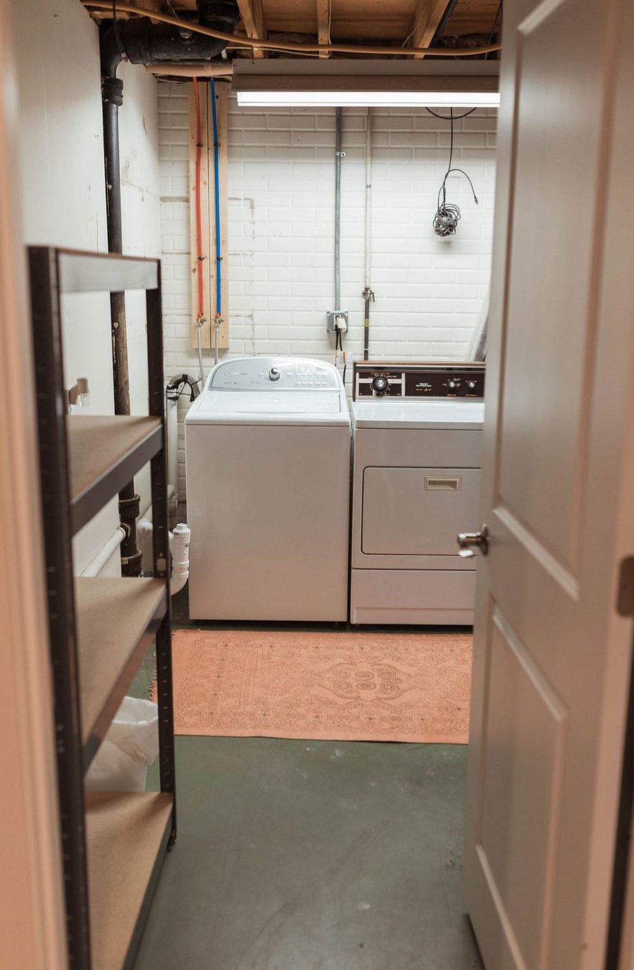 Basement laundry room