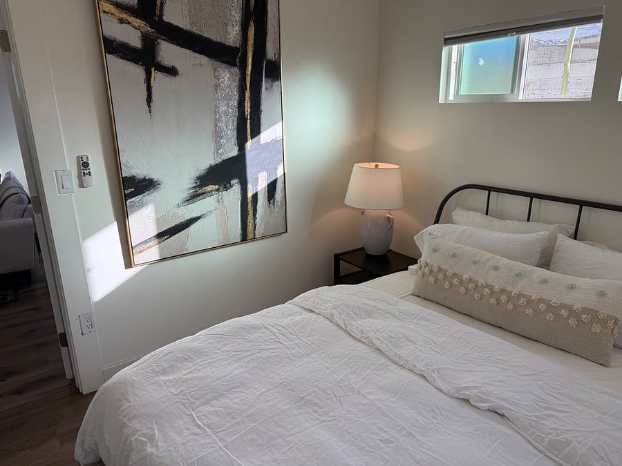 Stylish bedroom. 
