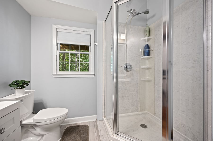fulll bathroom in the basement