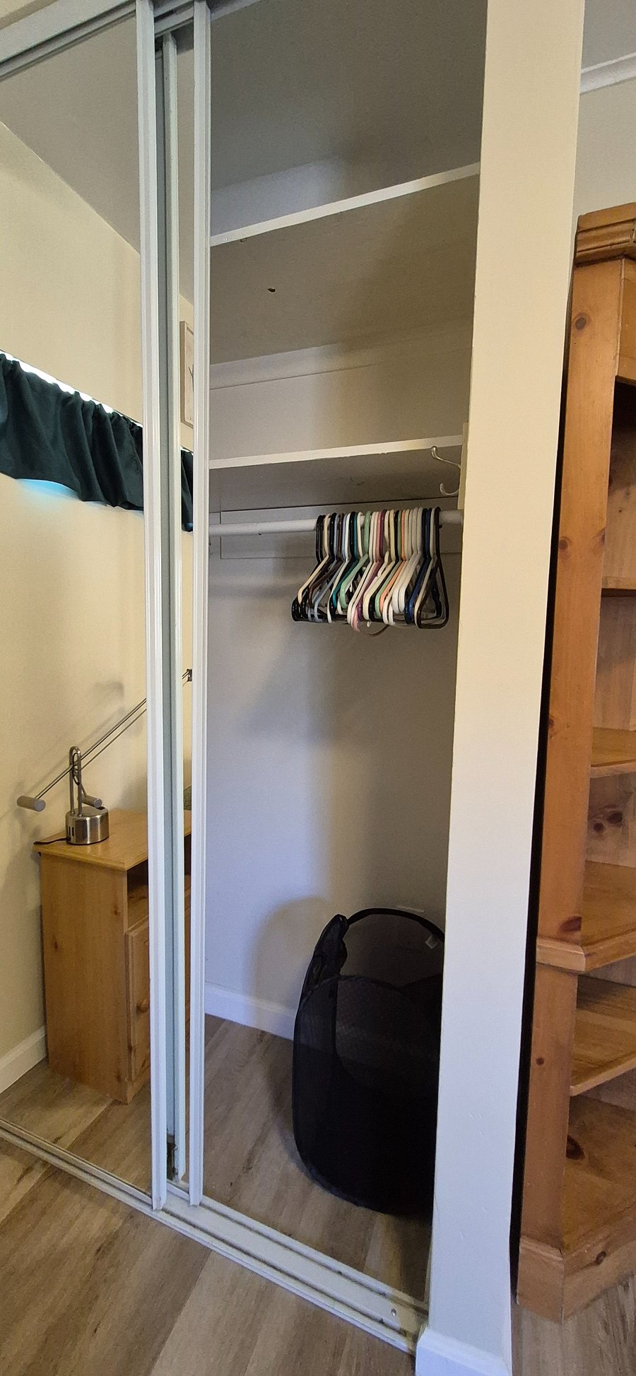 Closet with storage above