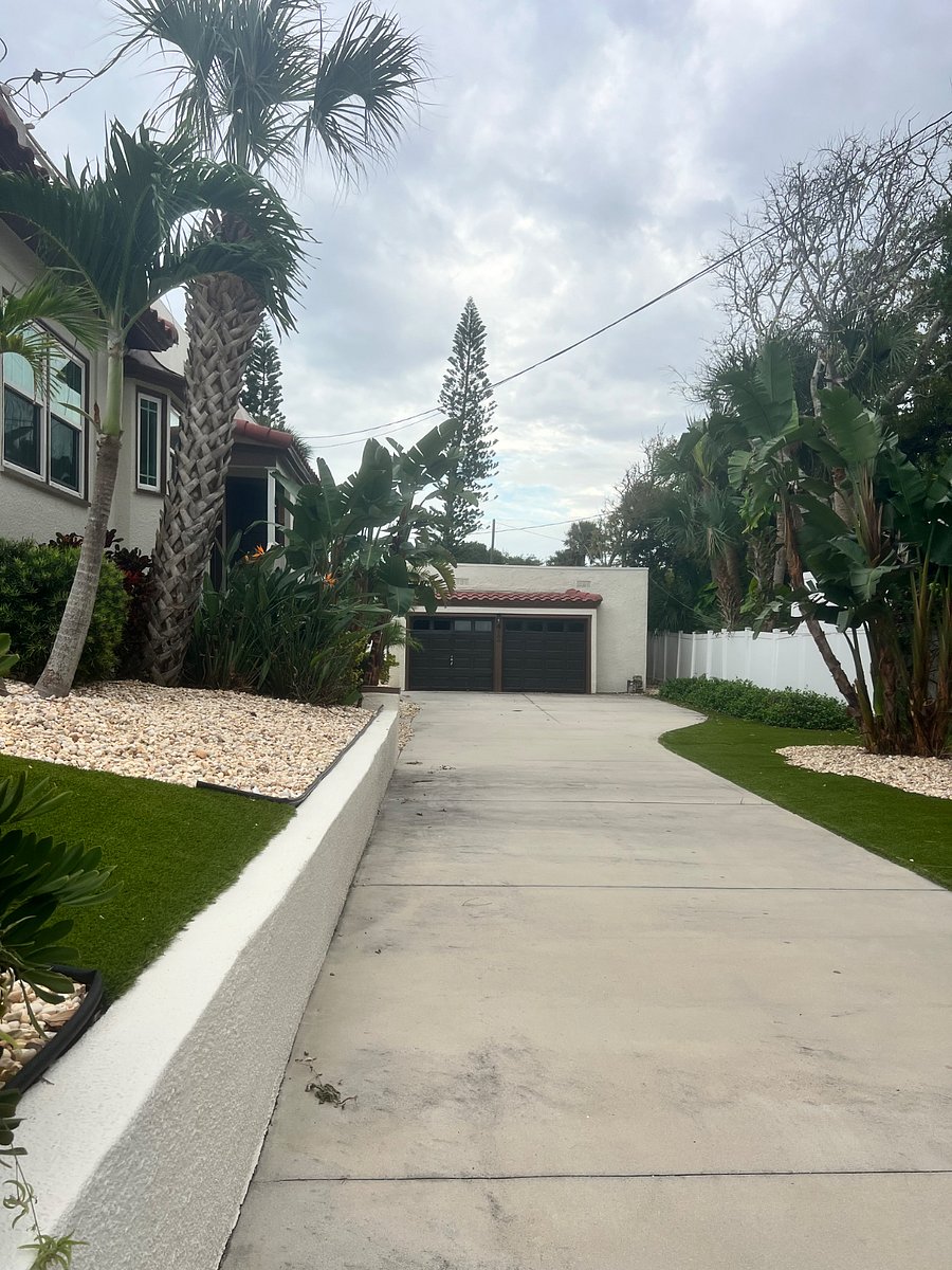 Driveway and garage