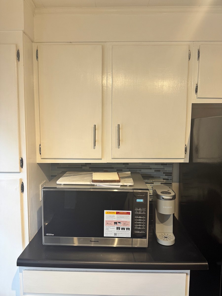 Turn-Key Kitchen with new refrigerator, Keurig, Microwave, cookware, utensils, dinnerware