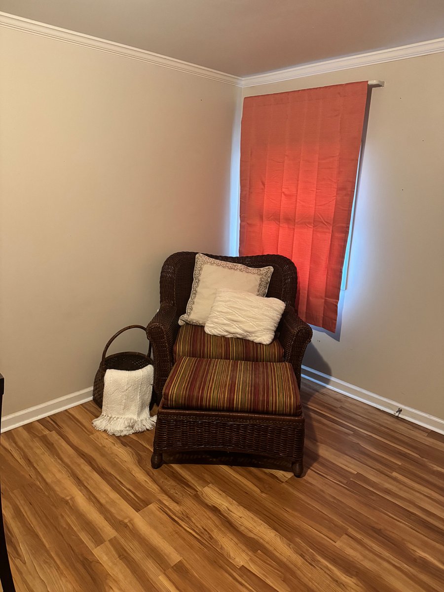 Home Office with Extra Seating, Black Out Curtains, Large Closet