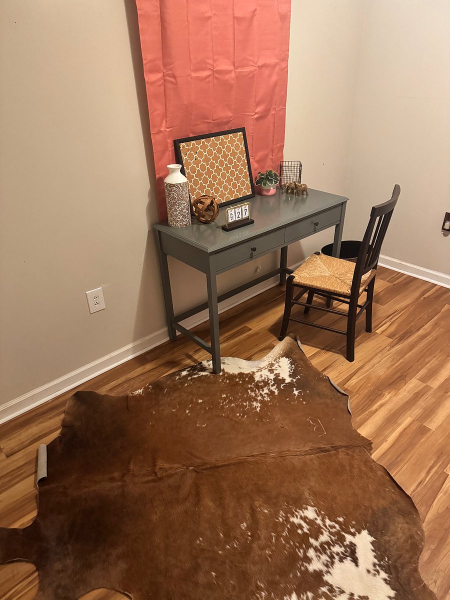 Home Office with Extra Seating, Black Out Curtains, Large Closet