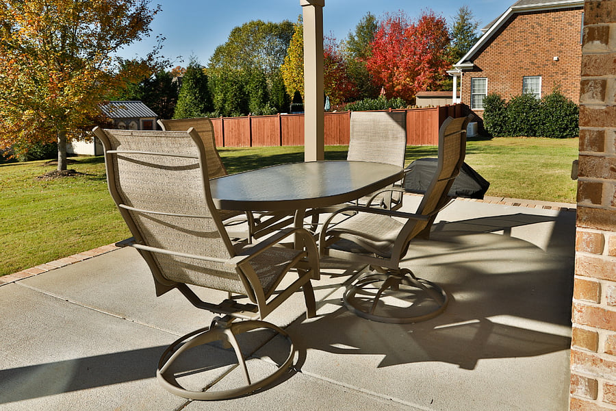 Beautiful and private deck and backyard with large, covered patio and grilling area.