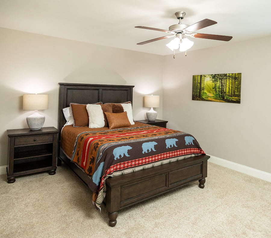 4th bedroom on 2nd floor nightstands have power/USB. Queen Bed. Large chest of drawers