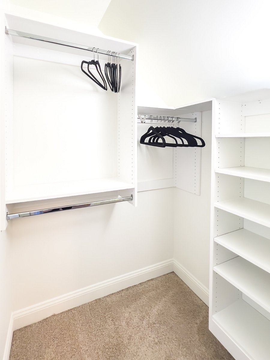 3rd bedroom mid-size walk-in closet with California closet type system