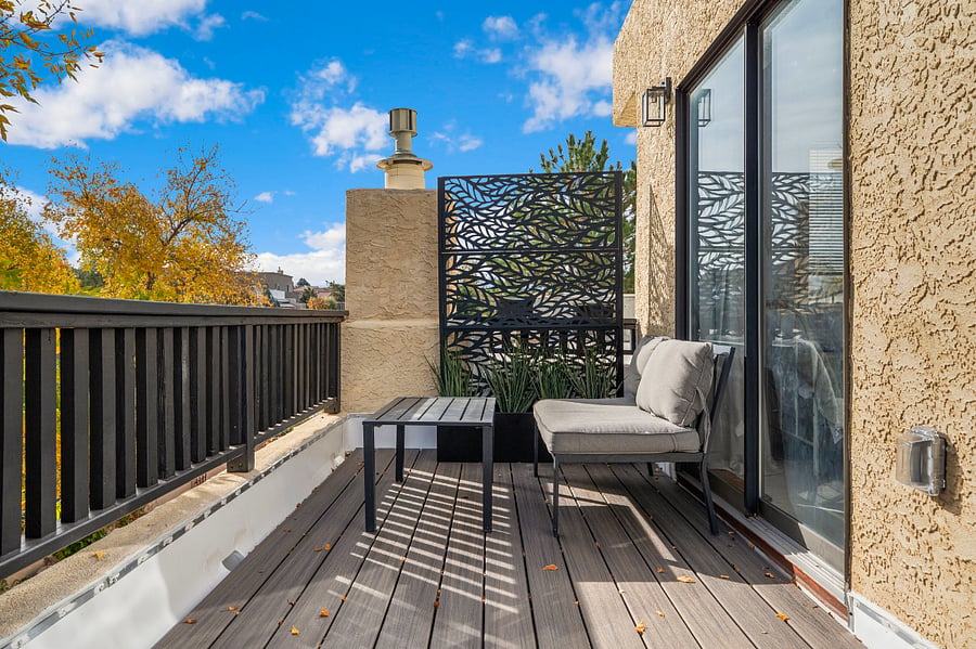 Gorgeous balcony off bedroom upstairs