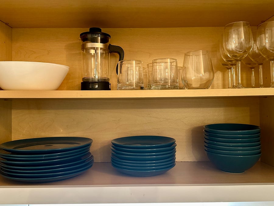 Kitchen cabinet contents