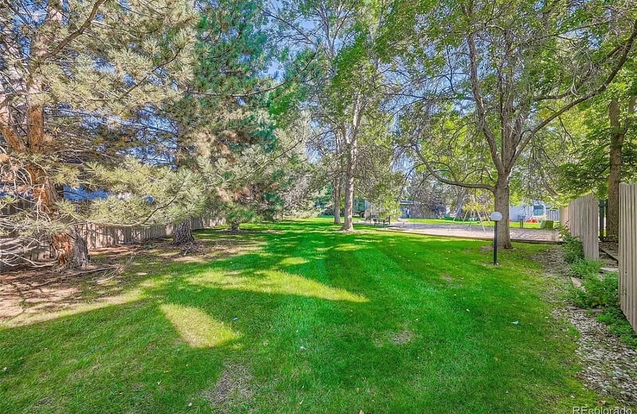 Green space behind condo