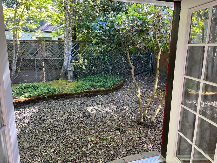Courtyard accessed from primary bedroom