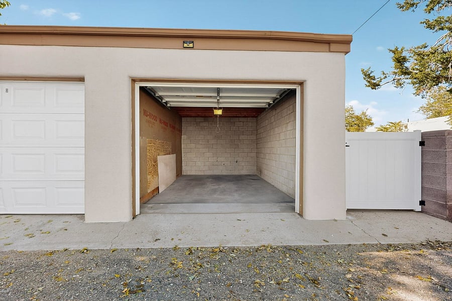 Private detached garage with opener