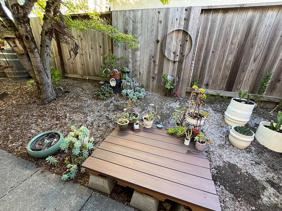 Outdoor meditation garden.