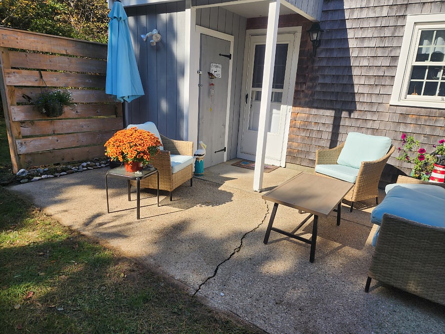 16 foot stone patio, and grill