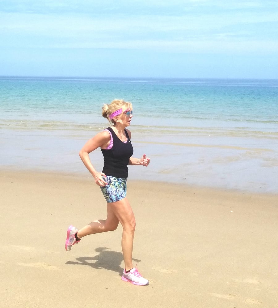 Running at local beach