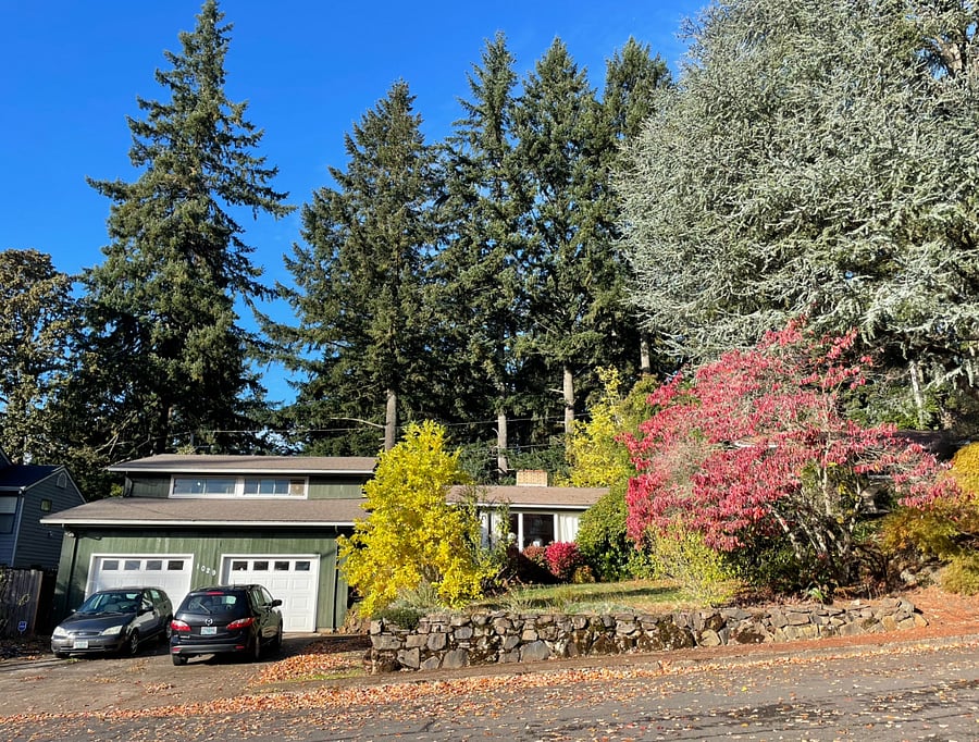 Main house view, private entrance along left side of home.