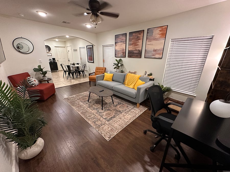 Cozy Living with 55 inch Smart TV