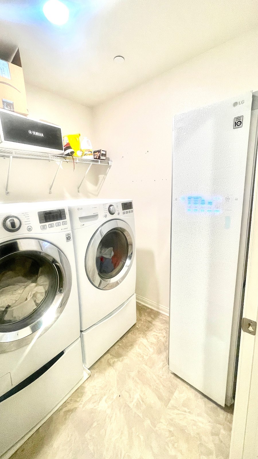 Washer and Dryer with LG Steamer