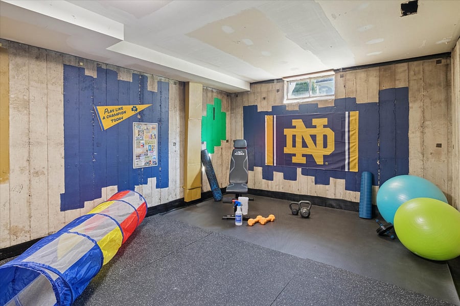 Fuel your focus, channel the Irishour South Bend guest retreat basement gym features bold ND pride, vibrant gear, and a motivating setup to elevate your mindset and keep the whole crew moving