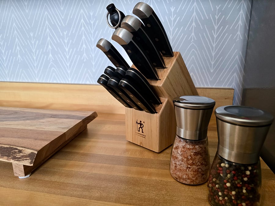 Prep like a pro in a kitchen thats stocked for flavor and function. From chefs knives to gourmet grinders and cutting boards, every detail is designed to make cooking feel joyful, easy, and just a little elevated.