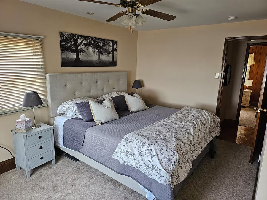 Large bedroom view of Bay.