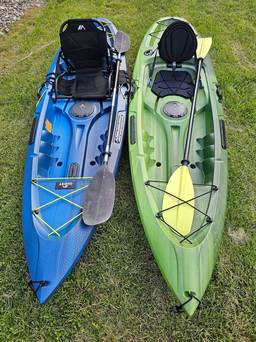 Two sit on top kayaks with Life jackets