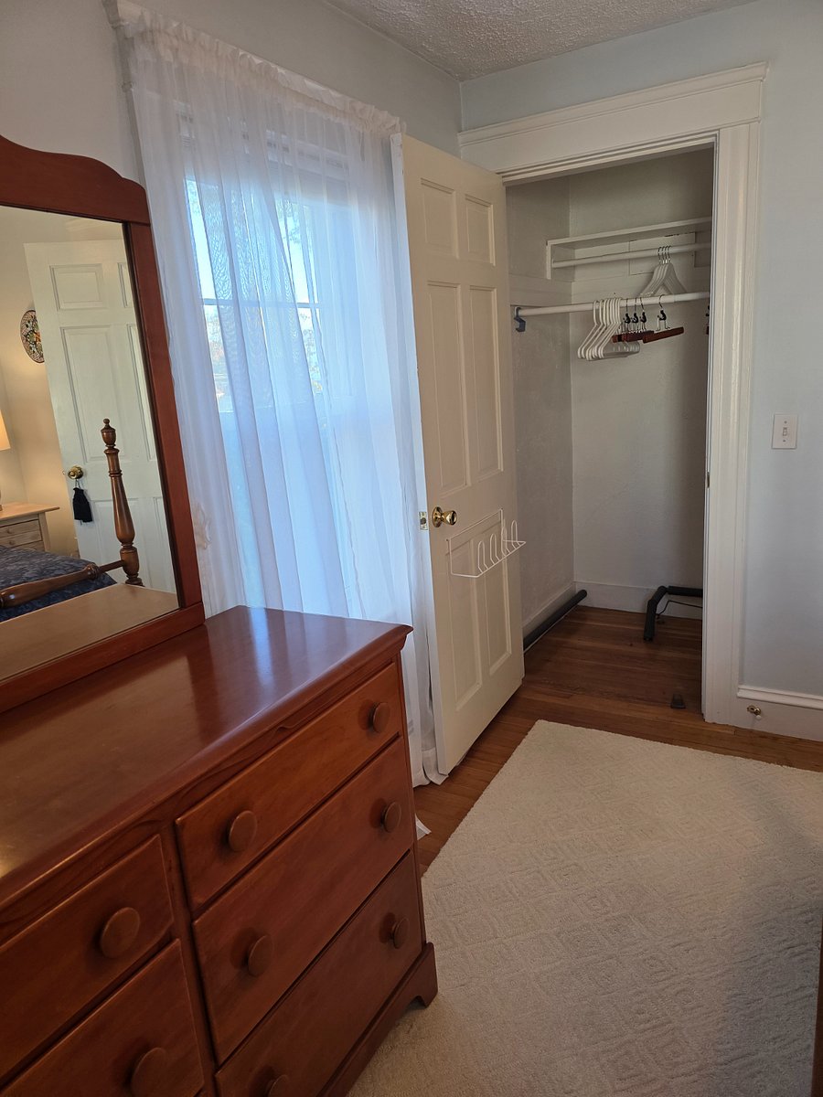 upstairs bedroom closet and window detail