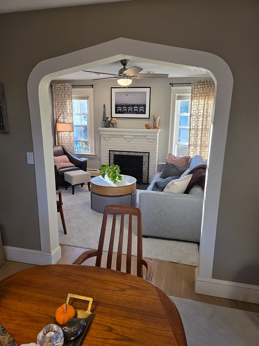 View of living room from dining room