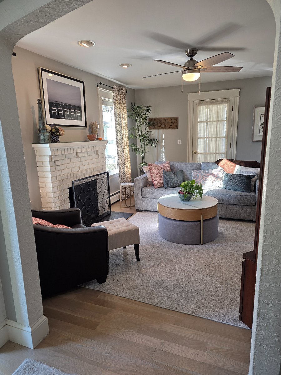 View of living room from front entry hall