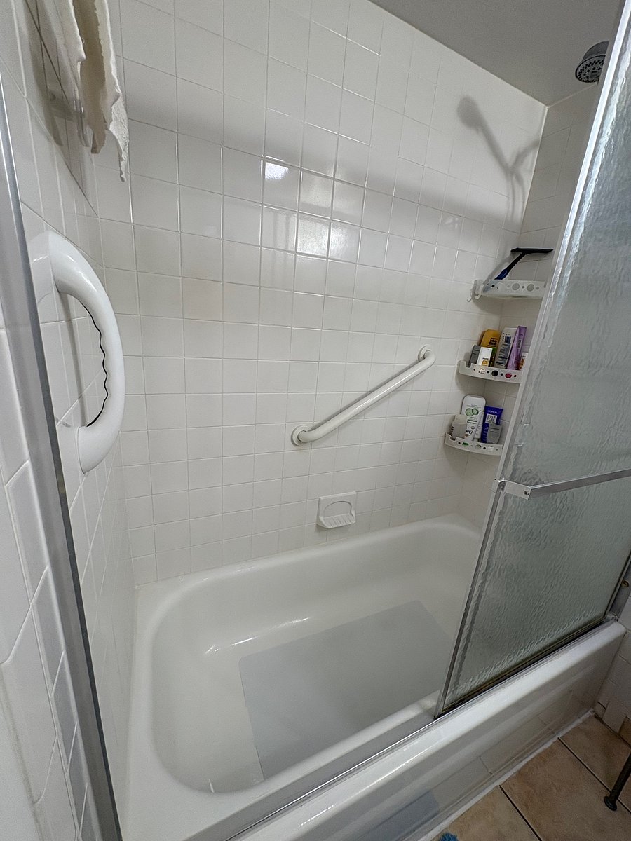 tub with grab bars
