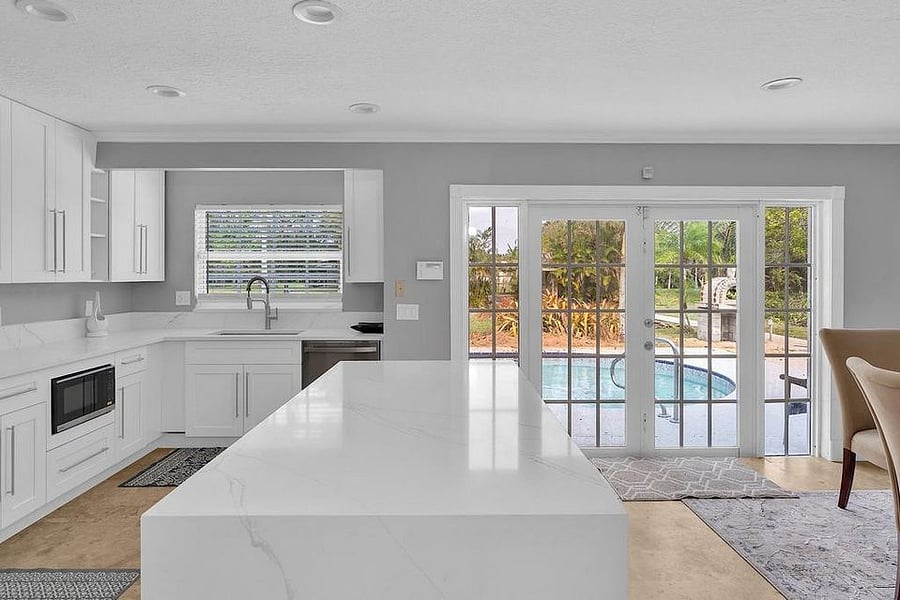 kitchen and dining views