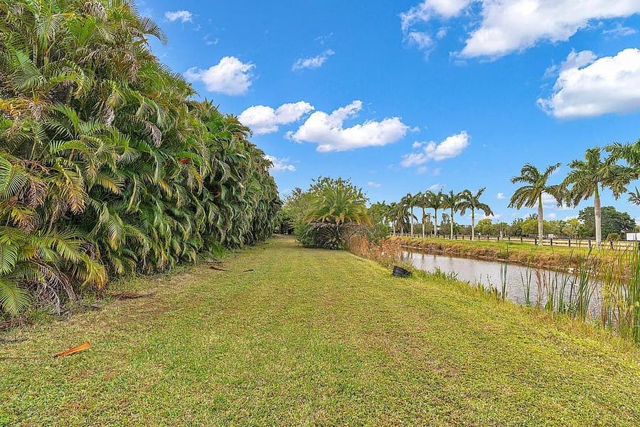Back of property on a canal