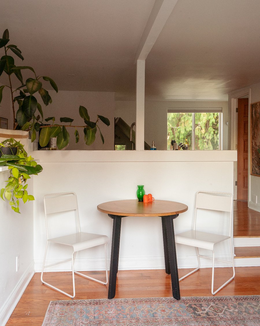 Cozy dining nook in the living room.