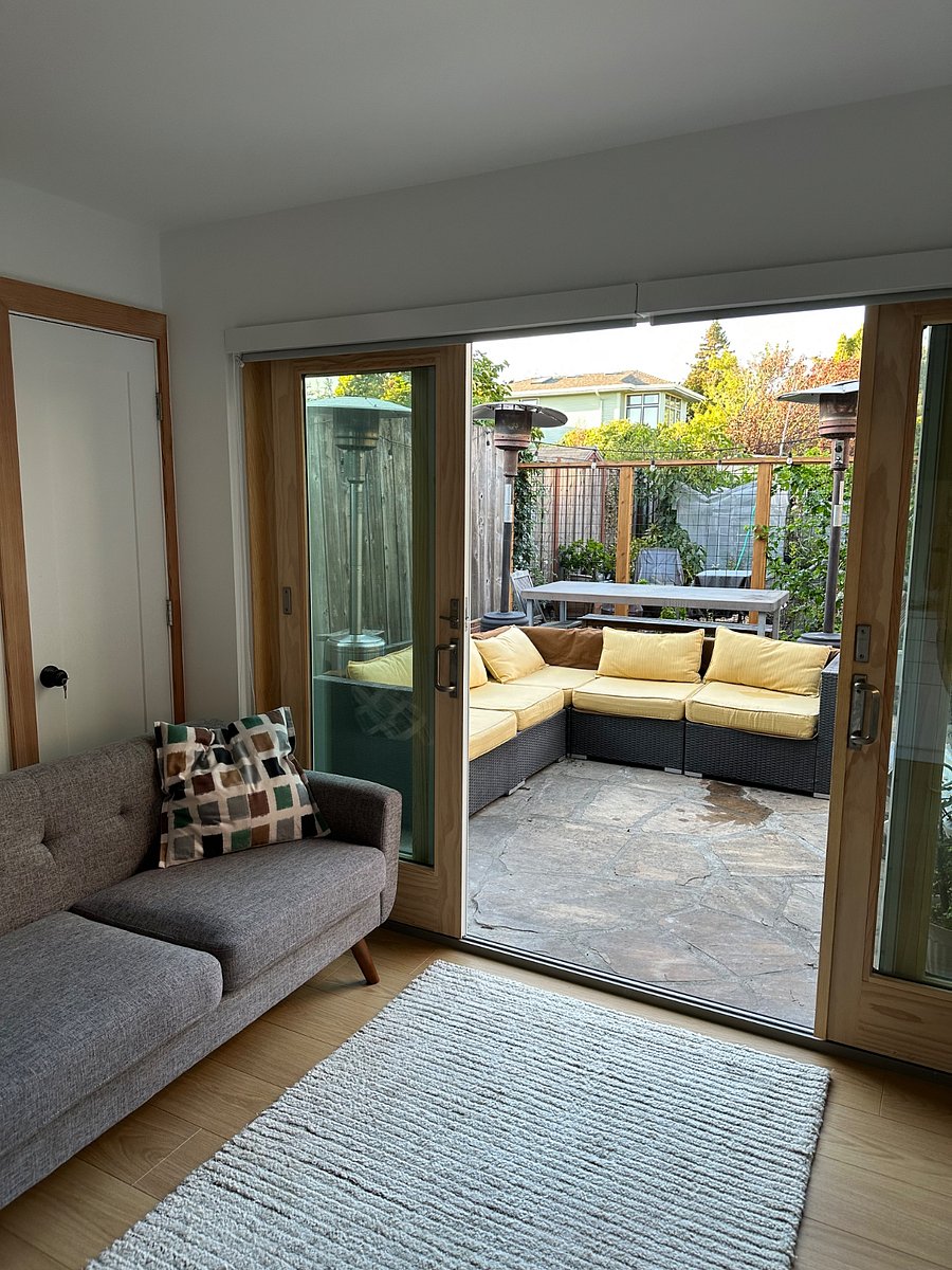 Unit opens out to backyard
